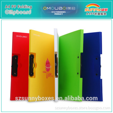 Hard & Eco-friendly PP File Holder Document Metal Board Clip Folder